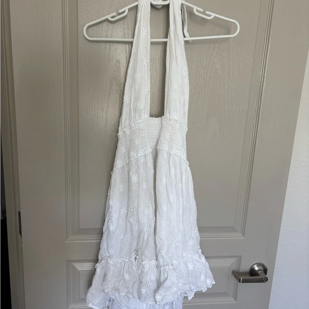 Aerie White Halter Dress - Picture 2 of 4
